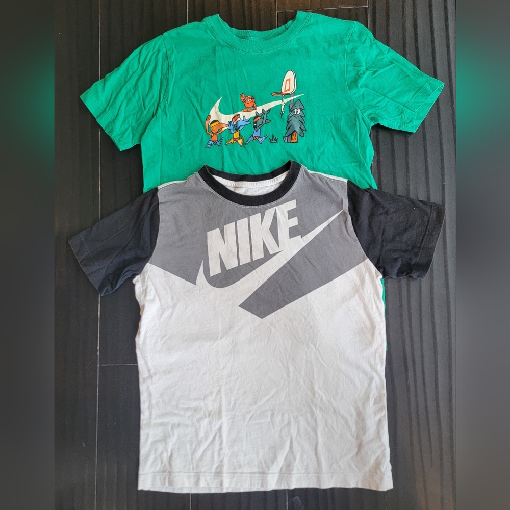 Nike Kids Black and White Logo T-Shirt